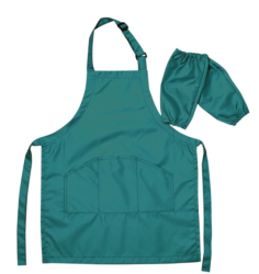 Фартух дитячий з нарукавниками, зелений, ROSA Studio