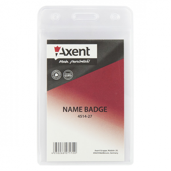 Фото - Бейдж вертикальний, матовий, прозорий, 4514 (51х83мм) 36080 Фото - Бейдж вертикальний, матовий, прозорий, 4514 (51х83мм) 36080