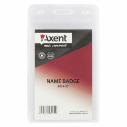 Фото - Бейдж вертикальний, матовий, прозорий, 4514 (51х83мм) 36080