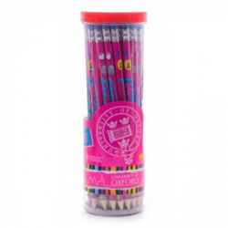 Фото - Карандаш ч/гр круглый с ласт. в пл. тубе 'Oxford' розовый, 39шт/уп 32480