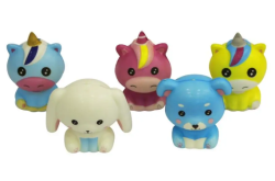 Іграшка сквіш Одинороги, Собачки 10см 12шт./уп