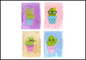 Фото - Блокнот м'який плюшевий, 13,5 * 19,5 см, 4 кольори мікс, 64 аркуша, кактуси 50124 Фото - Блокнот м'який плюшевий, 13,5 * 19,5 см, 4 кольори мікс, 64 аркуша, кактуси 50124