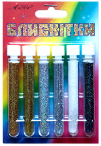 Фото - Блискітки НАБіР 10 2гр. 6шт. зол+зол.Гол.+ср+ср.Гол.+біл+асф. А-980 1/12 35702 Фото - Блискітки НАБіР 10 2гр. 6шт. зол+зол.Гол.+ср+ср.Гол.+біл+асф. А-980 1/12 35702