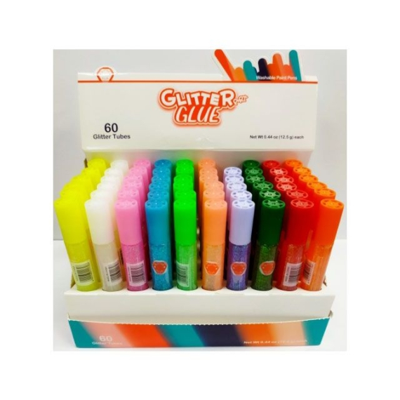 Фото - Клей з блиском  для слаймiв 12.5g 10 неонових кол.60 шт в дисплеї 63830