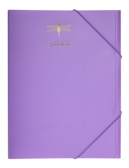 Фото - Папка пласт. А4 на гумках PASTEL, бузковий 60198