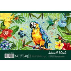 Фото - Альбом для малювання на спір. 40 арк. 120 г/м A4 (УФ) АА4140 'Амстердам', 'Тропіки' 46657 Фото - Альбом для малювання на спір. 40 арк. 120 г/м A4 (УФ) АА4140 'Амстердам', 'Тропіки' 46657