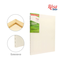 Фото - Підрамник, 50*50 см, дрібне зерно, акрил, бавовна, (БН),  ROSA Studio (уп.10) 33092