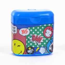 Фото - Точилка двойная с крышкой 'Smiley World' (уп.24) 39518
