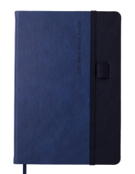 Фото - Блокнот діловий RECORD А5, 96 арк., клітинка, обкл. штучна шкіра, синій 61615