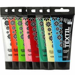 Фото - Фарба акрилова для тканин, Блакитна, 60мл, ROSA TALENT 58723