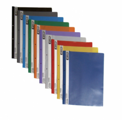 Фото - Швидкозшивач 4 OFFICE з перф глянець жовтий A4 4-240 (уп.10) 20685