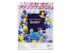 Набір декора до дня народження, КОСМОС (банер, кульки)