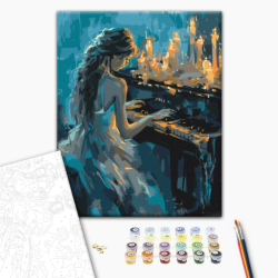 Картина за номерами: Піаністка,40x50 см