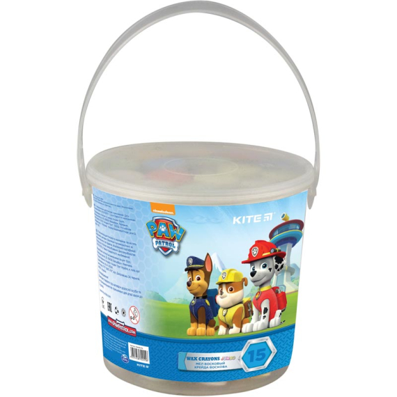 Фото - Крейда кольорова Jumbo, 15 шт. у відерці PAW 45009