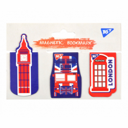 Закладки магнітні YES &quot;London&quot;, висікання, 3шт