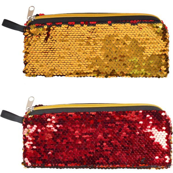 Фото - Пенал-косметичка з паєтками. Колір кораловий з голографічним. 20 * 7,5 см 51582 Фото - Пенал-косметичка з паєтками. Колір кораловий з голографічним. 20 * 7,5 см 51582