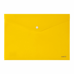 Фото - Папка на кнопці, А4, непрозора, жовта 52190