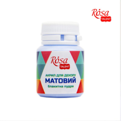 Акрил для декору  44, Блакитна пудра, матовий, 20 мл, ROSA TALENT