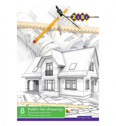 Папка для креслення А4  160г/м  8арк