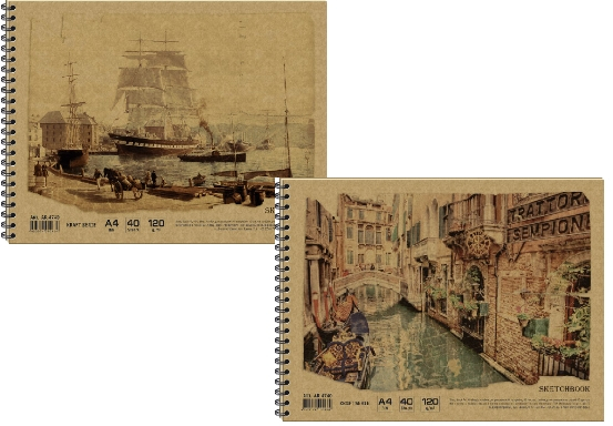 Фото - Альбом для малювання на спір. KRAFT, 40 арк. 120 г/м A4, AR4740 25973 Фото - Альбом для малювання на спір. KRAFT, 40 арк. 120 г/м A4, AR4740 25973