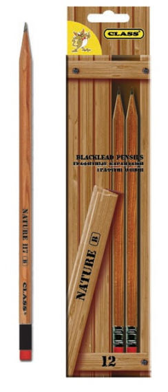 Фото - Олiвець.граф., В, з гумкою, Nature, 117, CLASS (уп.12) 37375 Фото - Олiвець.граф., В, з гумкою, Nature, 117, CLASS (уп.12) 37375