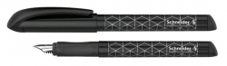 Фото - Ручка перова Schneider NETWORK з чорн. патроном. Гум, грип, ірід. кінчик,Чорна,в уп 10шт-трикутник 45899