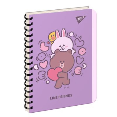 Фото - Зошит для записів YES В6/144 пл.обкл. Line friends 63008