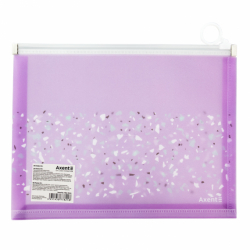 Фото - Папка на блискавці zip-lock, А5+, Shine, бузкова 47130 Фото - Папка на блискавці zip-lock, А5+, Shine, бузкова 47130