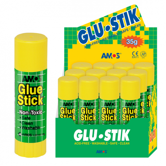 Фото - Клей-олівець AMOS, PVP, 35 г GSW35 (уп.12) 1647 Фото - Клей-олівець AMOS, PVP, 35 г GSW35 (уп.12) 1647