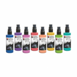 Фото - Фарба-спрей для тканин з гліттерами, блакитна, 100 мл, Marabu 45379