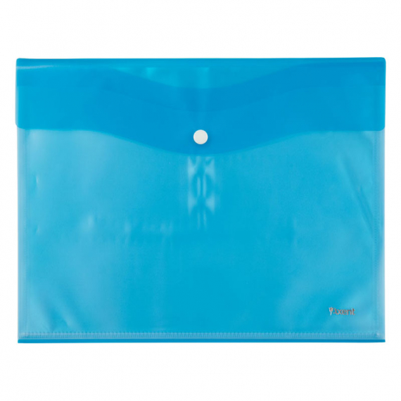 Фото - Папка на кнопці, 5 файлів, А4, блакитна 36686 Фото - Папка на кнопці, 5 файлів, А4, блакитна 36686