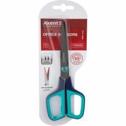 Ножиці Titanium, 19 см, синьо-бірюзові