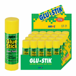 Клей-олівець AMOS, PVP, 22 г GSW22 (уп.20)