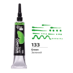 Контур універсальний, Зелений, флуоресцентний, 20 мл, ROSA Talent