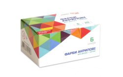 Фото - Набір акрилових фарб для декору, матовий, 6 кол.*20 мл, ROSA TALENT 30346 Фото - Набір акрилових фарб для декору, матовий, 6 кол.*20 мл, ROSA TALENT 30346