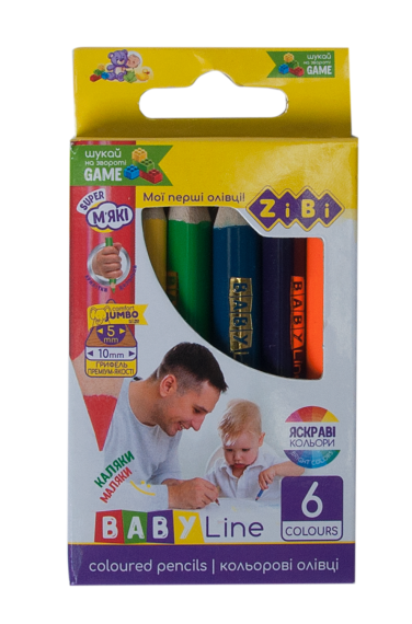Фото - Кольорові олівці mini JUMBO, 6 кольорів 52781 Фото - Кольорові олівці mini JUMBO, 6 кольорів 52781