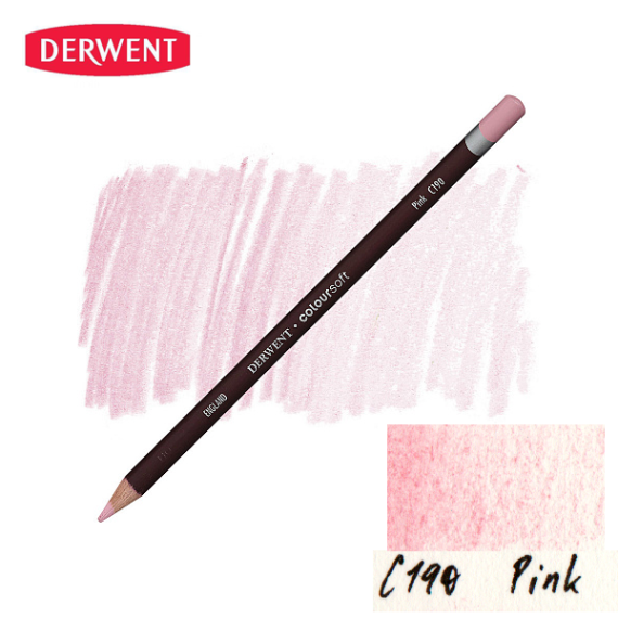 Фото - Олівець кольоровий Coloursoft (С190), Рожевий, Derwent 57251 Фото - Олівець кольоровий Coloursoft (С190), Рожевий, Derwent 57251
