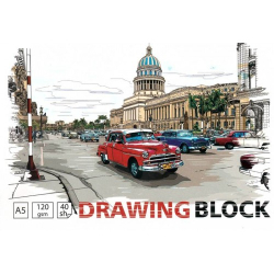 Скетчбук-планшет для малювання клеєний 40 арк., 120 г/м A5, AK5840