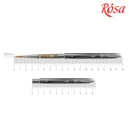 Фото - Мікс соболь/синтетика круглий, TRAVEL BRUSH, LAKE 178, № 6, к.р. пензель ROSA 52323