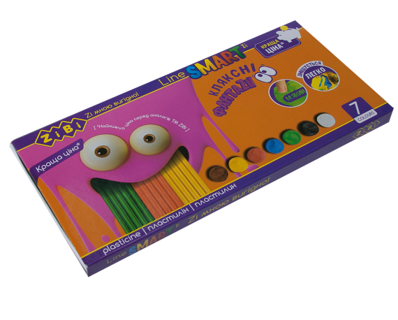 Фото - Пластилін  7 кольорів, 140 г, SMART Line, уп.12шт 62852