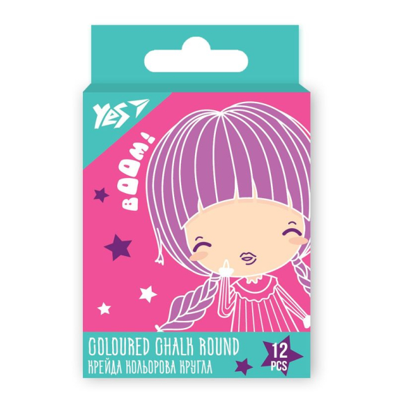 Фото - Крейда YES 'Cosmos' кольорова кругла, 12 шт 62129 Фото - Крейда YES 'Cosmos' кольорова кругла, 12 шт 62129