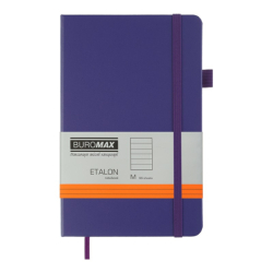 Книга записна ETALON 125*195, 96 арк., Лінія, обкл. штучна шкіра, блакитний