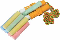 Фото - Мел цветной 10 шт. 'Jumbo' + 2 держателя со скакалкой 17675