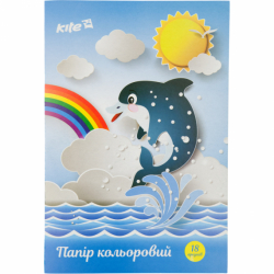 Фото - Папір кольоровий одностор.  А4 (18 арк/ 9 кол), скоба, Kite 2246