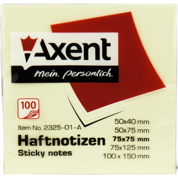 Фото - Блок паперу з клейким шаром 75x75мм, 100арк.,паст. 51107 Фото - Блок паперу з клейким шаром 75x75мм, 100арк.,паст. 51107