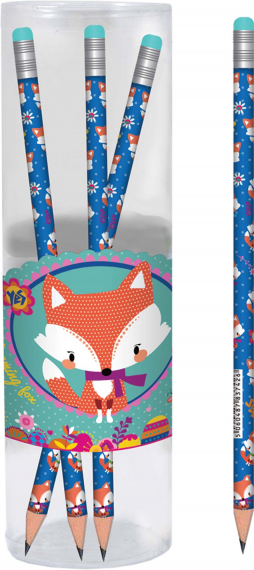 Фото - Карандаш ч/гр круглый с ласт. в пл. тубе 'Charming animals - Fox', 39шт/уп 40797 Фото - Карандаш ч/гр круглый с ласт. в пл. тубе 'Charming animals - Fox', 39шт/уп 40797