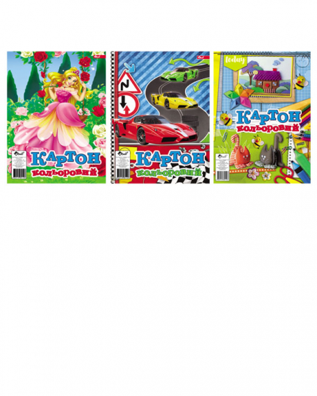 Фото - Кольоровий картон А4, 8 кол., повнок. обкладинка крейдова (уп.25) 478 Фото - Кольоровий картон А4, 8 кол., повнок. обкладинка крейдова (уп.25) 478