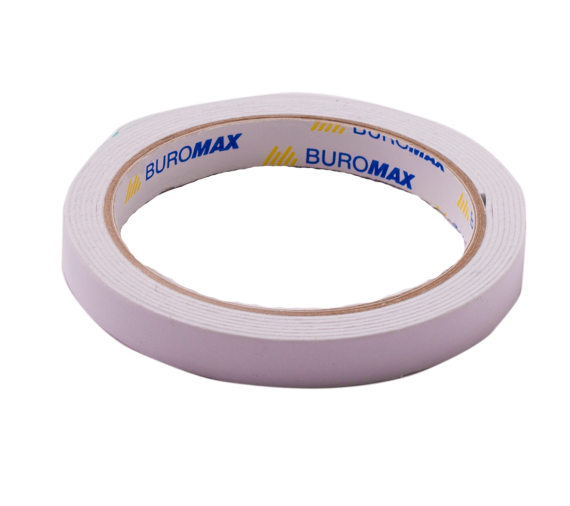 Фото - Клейка стрічка двостороння на пінній основі, 12мм х 2м, (ст.12) ціна за 1 шт 54467 Фото - Клейка стрічка двостороння на пінній основі, 12мм х 2м, (ст.12) ціна за 1 шт 54467