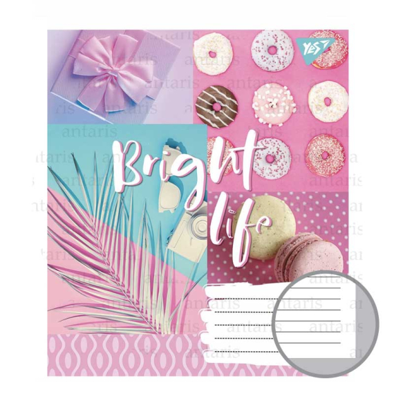 Фото - А5/60 кл. YES BRIGHT LIFE, зошит для записів 57814 Фото - А5/60 кл. YES BRIGHT LIFE, зошит для записів 57814