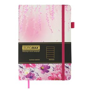 Фото - Блокнот діловий CHERIE А5, 96л, Лінія, обкладинка штучна шкіра, рожевий 62454